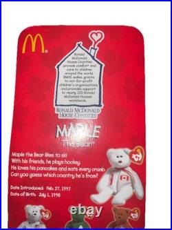 ULTRA Rare MAPLE THE BEAR Beanie Baby-NEVER OPENED/Out of the Box, wErrors