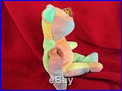 UNIQUE RARE Peace Bear Beanie Baby with All TAG ERRORS
