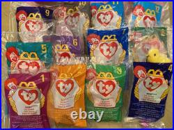 UNOPENED RARE TY BEANIE BABIES SET OF 12 McDonald's withErrors 1993/1998 MINT