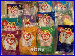 UNOPENED RARE TY BEANIE BABIES SET OF 12 McDonald's withErrors 1993/1998 MINT