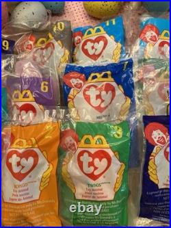UNOPENED RARE TY BEANIE BABIES SET OF 12 McDonald's withErrors 1993/1998 MINT