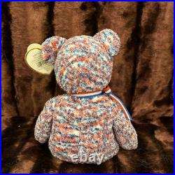 USA Beanie Baby Bear 2000 with Multiple rare tag errors! Hologram Tush Tag, MWMT
