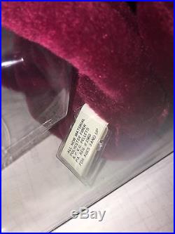 Ultra Rare 1st Gen Old Face Teddy Cranberry MQ Ty Beanie Authenticated TBB