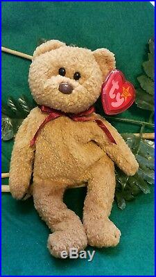 Ultra Rare Retired Ty Beanie Baby Curly Bear 039 11 Errors Mint Condition