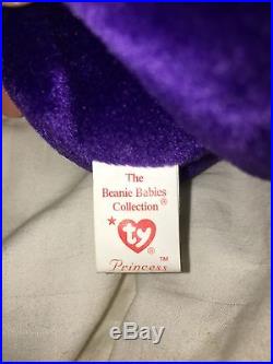 Ultra Rare TY Princess Diana 1st Edition Beanie baby, MINT Condition Swing Tag