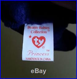 Ultra Rare TY Princess Diana Beanie Baby, MINT Condition Swing Tag