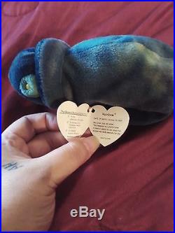 Ultra Rare TY Rainbow Beanie Baby Retired Tag with Errors