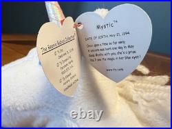 Ultra Rare Ty Beanie Baby Mystic White Unicorn 1994 WITH ERRORS (Retired)