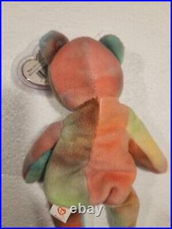 Ultra Rare! Ty Beanie Baby Peace Bear 1996 With Errors PVC Pellets