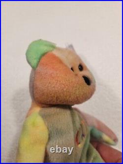 Ultra Rare! Ty Beanie Baby Peace Bear 1996 With Errors PVC Pellets