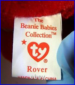 Ultra Rare Ty Beanie Baby Rover The Red Dog With Multiple Errors Style 4101