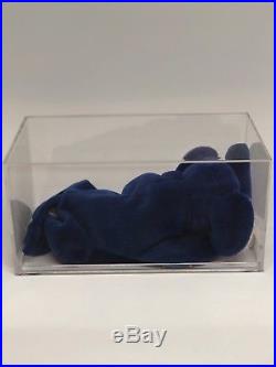 Ultra Rare Ty ROYAL BLUE PEANUT The Elephant Beanie Baby 3rd / 1st Gen MWMT MQ