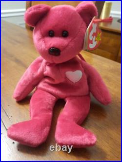 VALENTINA- Ty Beanie Baby Bear MINT, TAG ERRORS, RARE
