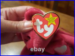 VALENTINA- Ty Beanie Baby Bear MINT, TAG ERRORS, RARE