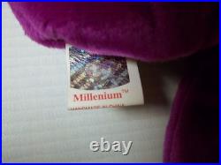 VERY RARE 4 ERRORS TY Beanie Babies MILLENNIUM Millenium Mint W Case VERY RARE 4 ERRORS TY Beanie Babies MILLENNIUM Millenium Mint W Case