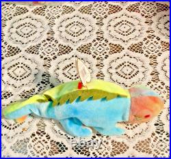 VERY RARE Beanie Baby IggyTONGUE BLUE ON TAIL COLOR UNIQUE