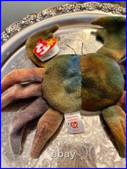 VERY RARE Claude the Crab Ty Beanie Baby with TRUE TAG ERROR collectors item VERY RARE Claude the Crab Ty Beanie Baby with TRUE TAG ERROR collectors item