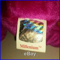 VERY RARE ERRORS TY Beanie Babies MILLENNIUM Millenium Mint Limited Tag MWMT