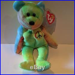 VERY RARE RETIRED Ty Beanie Baby PEACE BEAR Original Collectibles