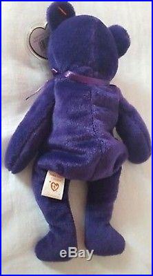 VERY RARE! TY Princess Diana 1st edition purple bear Immaculate condition