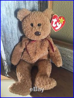 VERY RARE-Ty Beanie Baby CURLY BEAR 1993 with very rare hang tag errors