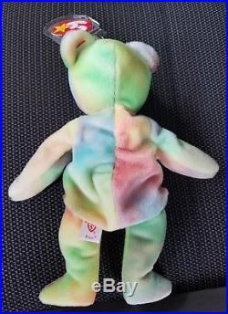 VERY RARE Ty Beanie Baby Peace Bear with Multiple Tag Errors MAKE OFFER