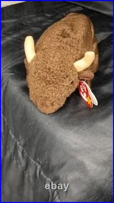 VERY RARE Ty Beanie Baby ROAM the Buffalo1998 RETIRED With MULTIPLE ERRORS BELOW