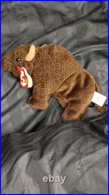 VERY RARE Ty Beanie Baby ROAM the Buffalo1998 RETIRED With MULTIPLE ERRORS BELOW