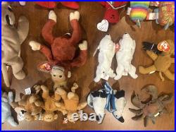 VINTAGE RARE Ty Beanie Babies Assorted Plush Toy Collection. HUGE LOT