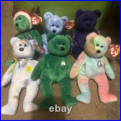 VINTAGE RARE bundle of 6 ty beanie babies