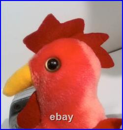 VINTAGE TY Beanie Baby Babies STRUT THE ROOSTER Mint Condition RARE RETIRED