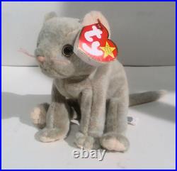 VINTAGE TY Beanie Baby Babies Scat The Cat 5.5 MINT Condition TAG ERRORS Rare