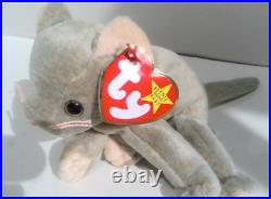 VINTAGE TY Beanie Baby Babies Scat The Cat 5.5 MINT Condition TAG ERRORS Rare