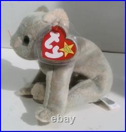 VINTAGE TY Beanie Baby Babies Scat The Cat 5.5 MINT Condition TAG ERRORS Rare