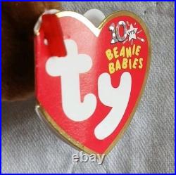 VINTAGE TyBeanie Babies HERO The Bear (USA FLAG) RARE Flag Wrong Way NMWT