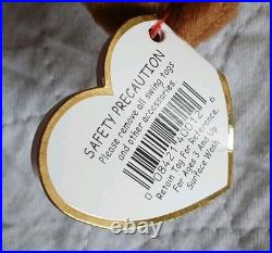 VINTAGE TyBeanie Babies HERO The Bear (USA FLAG) RARE Flag Wrong Way NMWT