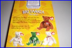 VTG Rare Mcdonalds Ty Beanie Baby Britannia The Bear RARE With Tag Errors 1999 VTG Rare Mcdonalds Ty Beanie Baby Britannia The Bear RARE With Tag Errors 1999