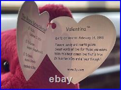 Valentina RARE TY Beanie Baby 6 TAG ERRORS 1998/99 w hologram New & Mint
