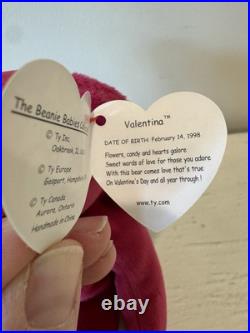 Valentina RARE Ty Beanie Baby with Tag ERRORS 1998 Valentina RARE Ty Beanie Baby with Tag ERRORS 1998
