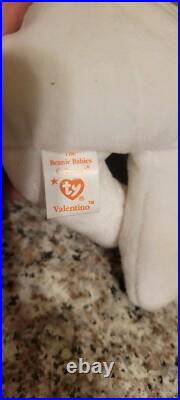 Valentino Bear Beanie Baby Rare/Errors