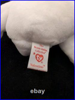 Valentino Bear Rare Ty Beanie Baby 1993/1994 Brown Nose Tag Errors