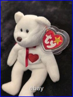 Valentino Bear Rare Ty Beanie Baby 1993/1994 Brown Nose Tag Errors