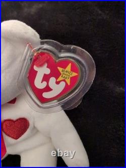 Valentino Bear Rare Ty Beanie Baby 1993/1994 Brown Nose Tag Errors