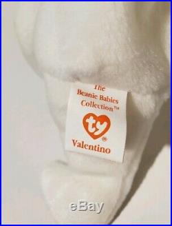 Valentino Ty beanie baby with rare mismatched tags. Ty tag 1994, tush tag 1993
