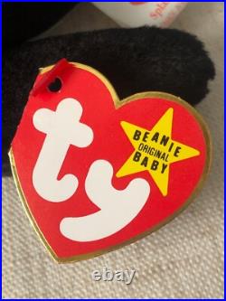 Very Rare 1993 KOREAN Splash Orca Whale 4th Gen PVC MINT WMT Korea Beanie Baby
