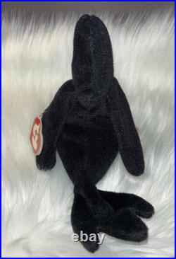 Very Rare 1995 Ty Beanie Baby CAW The Crow Bird. No Name On Tush Tag. #4071 PVC