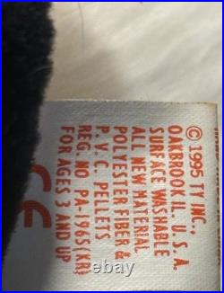 Very Rare 1995 Ty Beanie Baby CAW The Crow Bird. No Name On Tush Tag. #4071 PVC