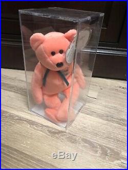 Very Rare Authenticated Ty Coral Casino Bear- 433/588 MWMT- MQ &Signed Letter