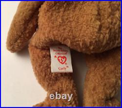 Very Rare TY Beanie Babies Baby Curly Bear With Many Errors