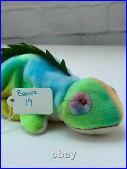 Very Rare TY Beanie Baby Collection Retired Iggy The Iguana August 12, 1997